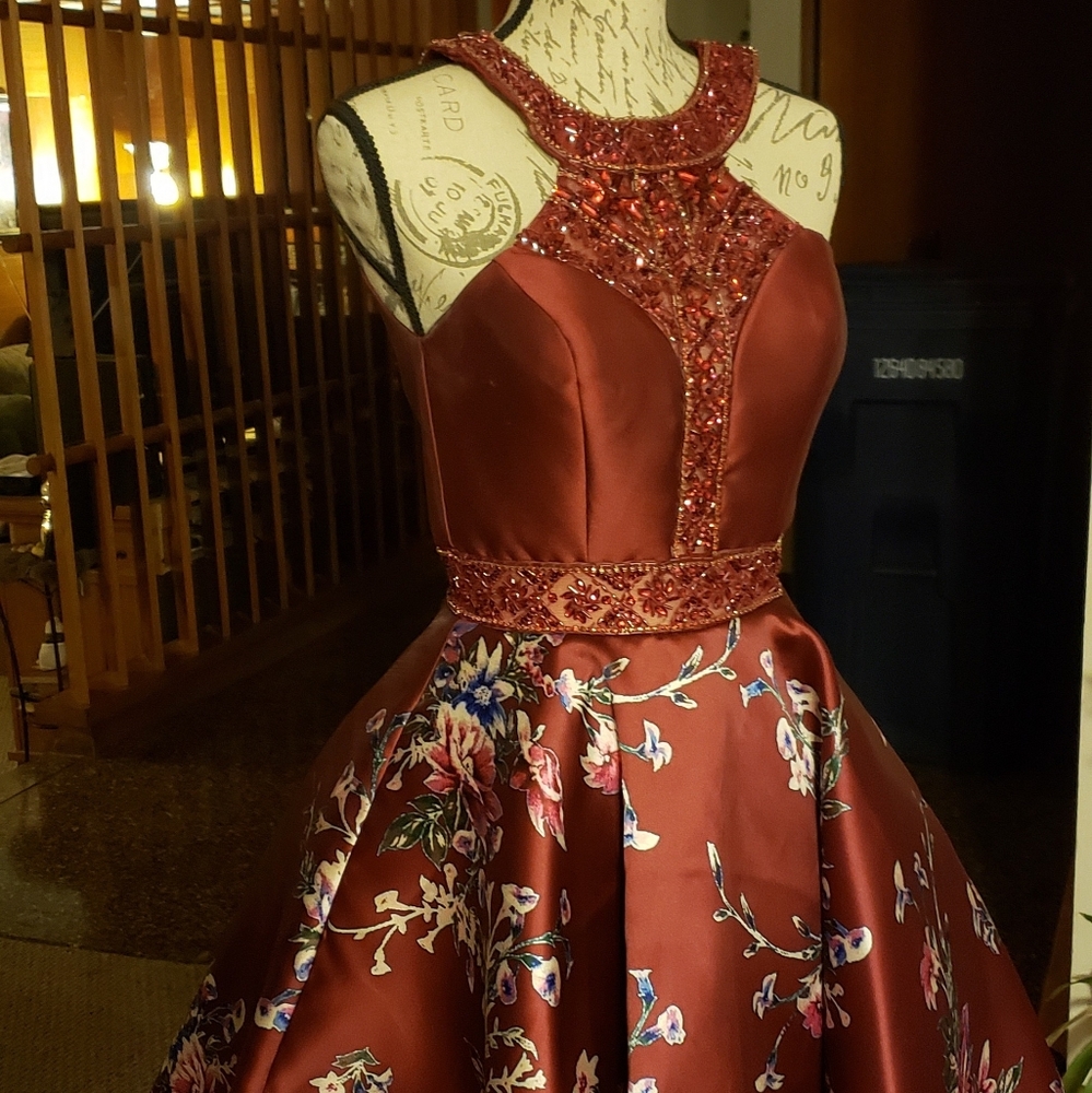 Burgundy homecoming dress